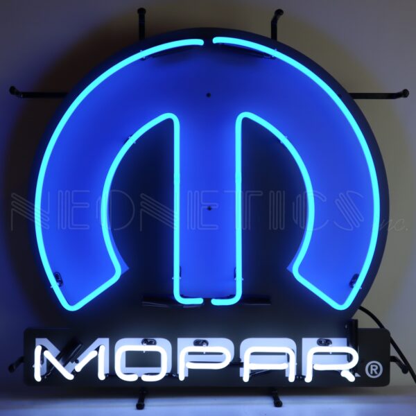 AUTO – MOPAR OMEGA M WITH BACKING NEON SIGN – 5MPRBK