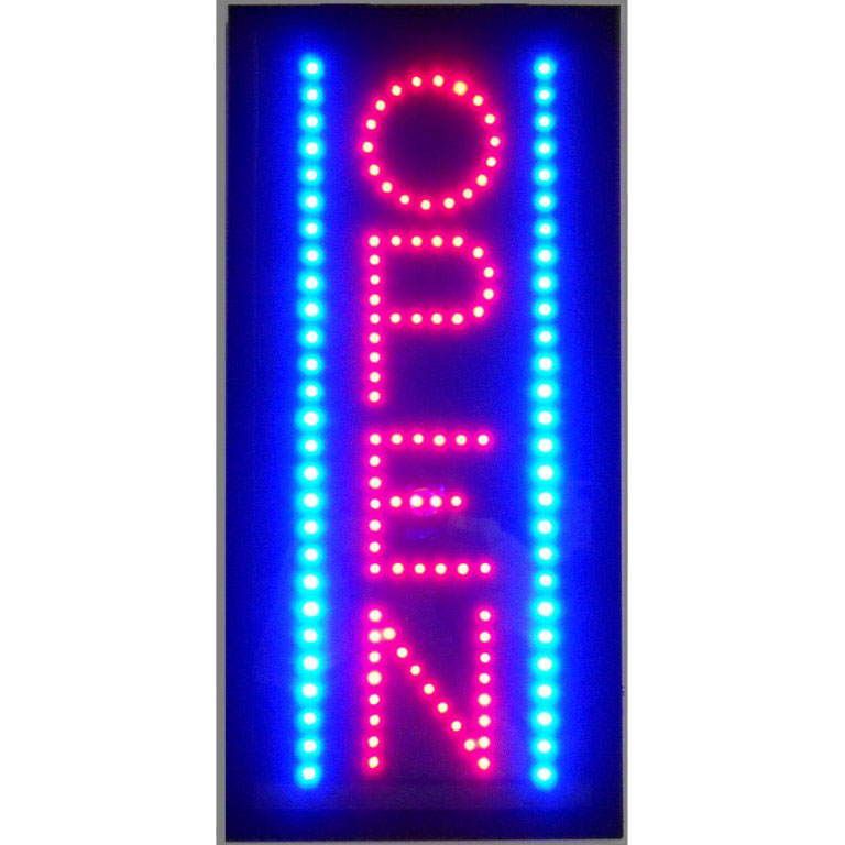 Open Vertical Led Sign 5ovled Neonetics