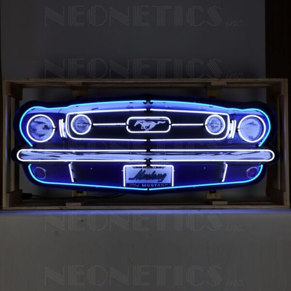 GRILL -  FORD MUSTANG GRILL NEON SIGN IN STEEL CAN - 9GRLFM - Image 2
