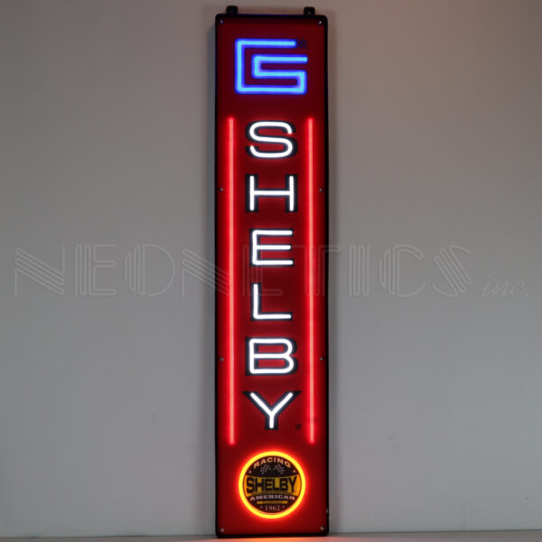 SHELBY VERTICAL LED FLEX-NEON SIGN IN STEEL CAN - 29VTSHL