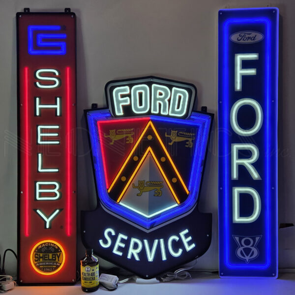 SHELBY VERTICAL LED FLEX-NEON SIGN IN STEEL CAN - 29VTSHL - Image 2