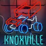Knoxville Neon Sign on Grid